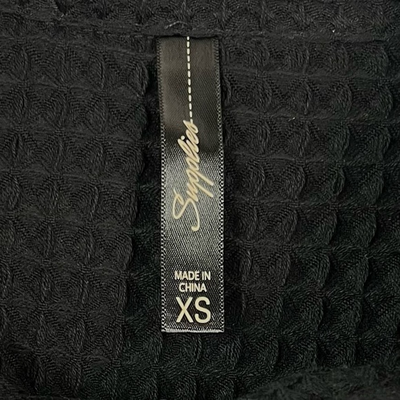 2/$30 Supplies Black Waffle Knit Button Front Jacket sz XS NWT - Picture 4 of 7